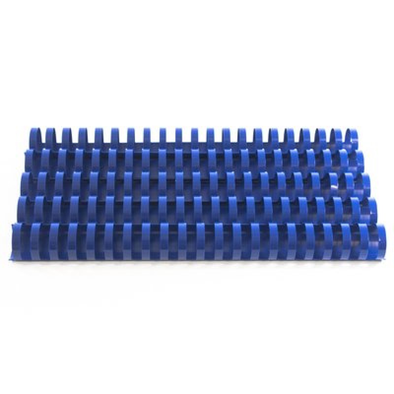 Anneau reliure plastique rond, bleu, 21 trous, diamètre 28 mm, capacité 240 feuilles, boîte de 50