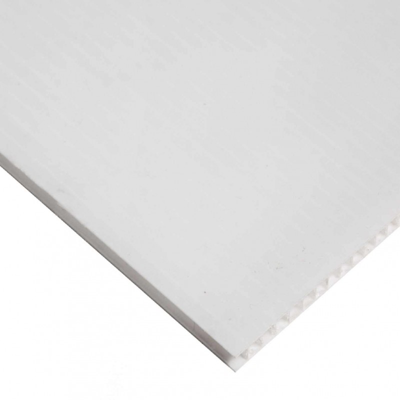 DIPLAST, plaque polypropylène alvéolaire blanc, 3000µ, 450g, 120x80cm, par 250