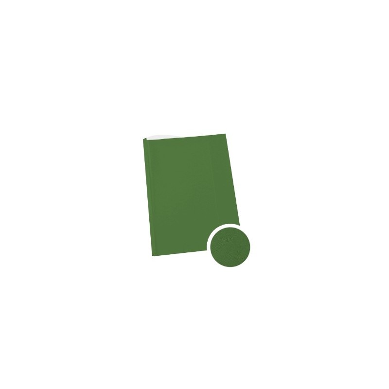 Chemise dos carré collé, vert foncé, dos grain cuir face cristal, 250g, format 29,7x48,4 cm, par 100
