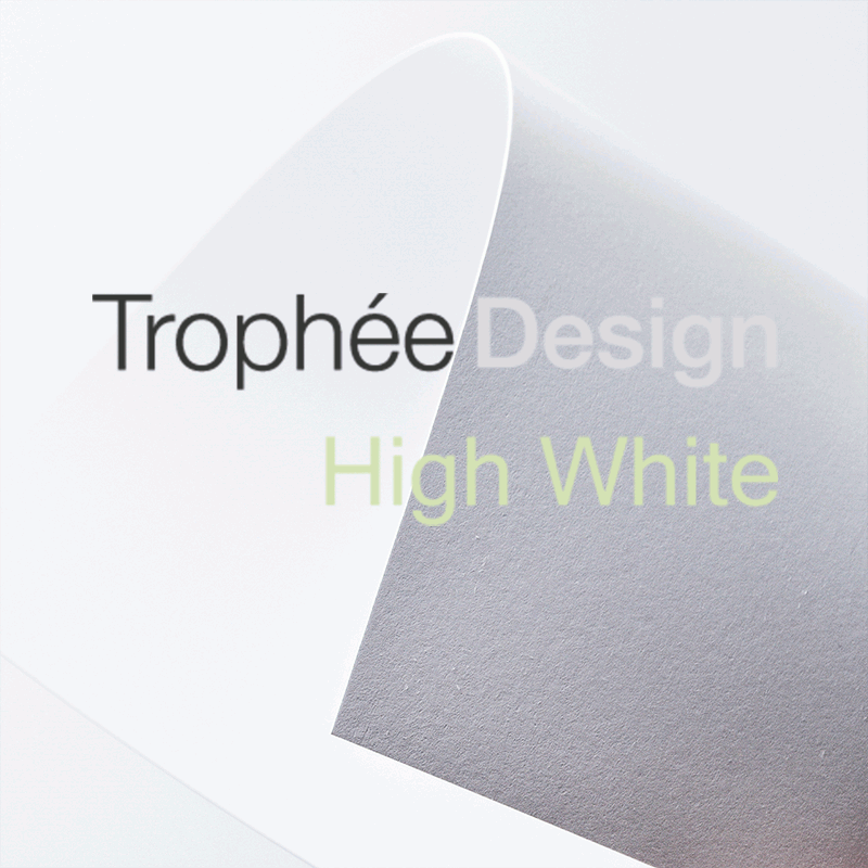 TROPHÉE DESIGN HIGH WHITE, papier de création texturé très blanc